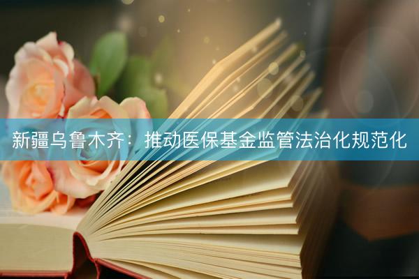 新疆乌鲁木齐：推动医保基金监管法治化规范化