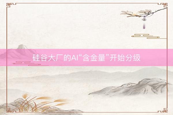 硅谷大厂的AI“含金量”开始分级