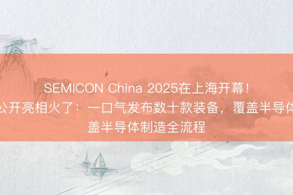 SEMICON China 2025在上海开幕！新凯来首次公开亮相火了：一口气发布数十款装备，覆盖半导体制造全流程