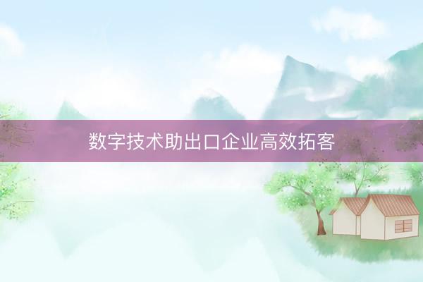 数字技术助出口企业高效拓客