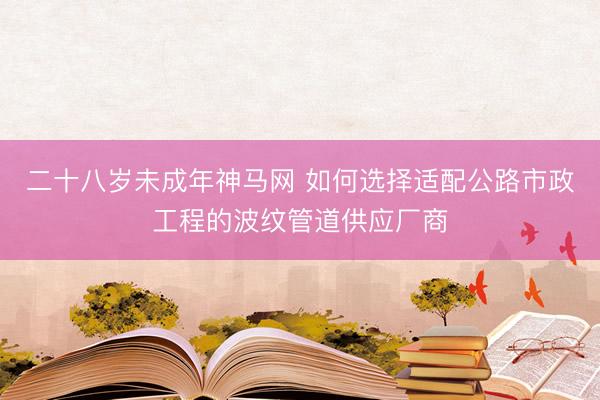 二十八岁未成年神马网 如何选择适配公路市政工程的波纹管道供应厂商