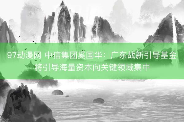 97动漫网 中信集团奚国华:广东战新引导基金将引导海量资本向关键领域集中