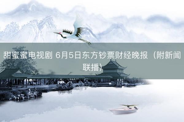 甜蜜蜜电视剧 6月5日东方钞票财经晚报（附新闻联播）