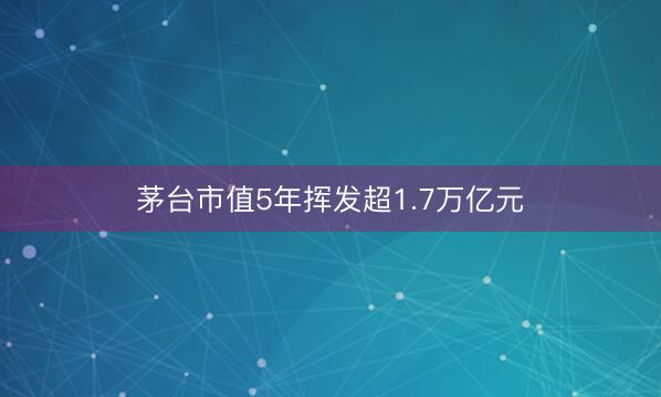 茅台市值5年挥发超1.7万亿元