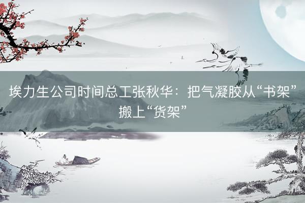 埃力生公司时间总工张秋华:把气凝胶从“书架”搬上“货架”