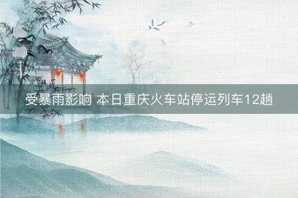 受暴雨影响 本日重庆火车站停运列车12趟