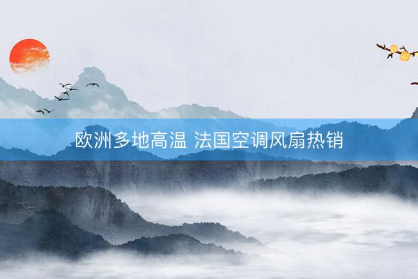 欧洲多地高温 法国空调风扇热销